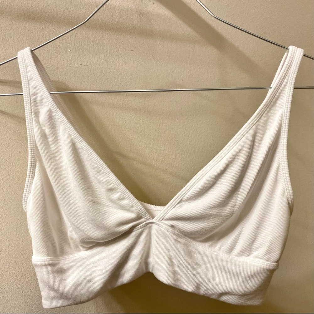 PARADE | Vintage Rib Plunge Scoop Back Bralette | Lush Rib (Cloud)